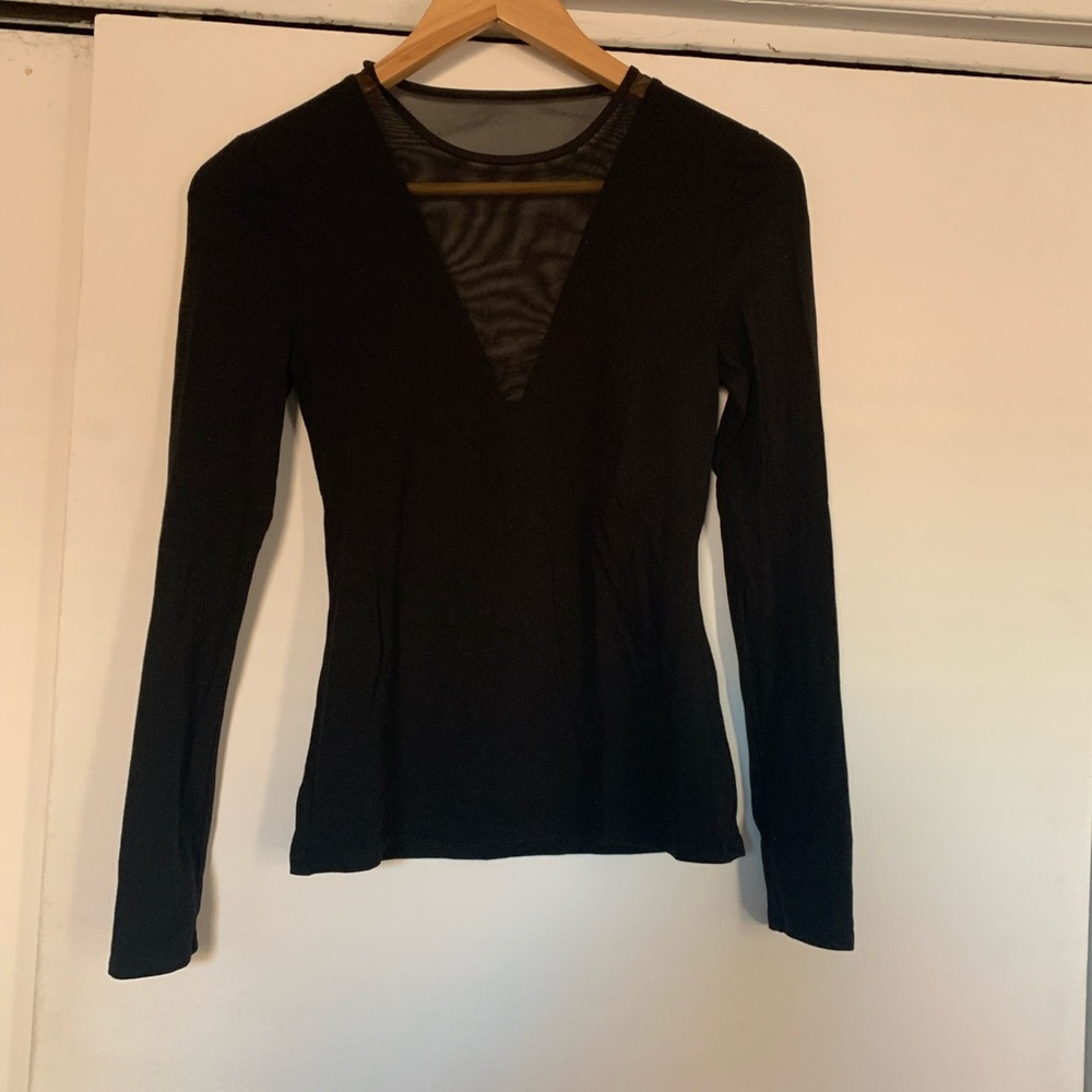 Express black sheer shirt.